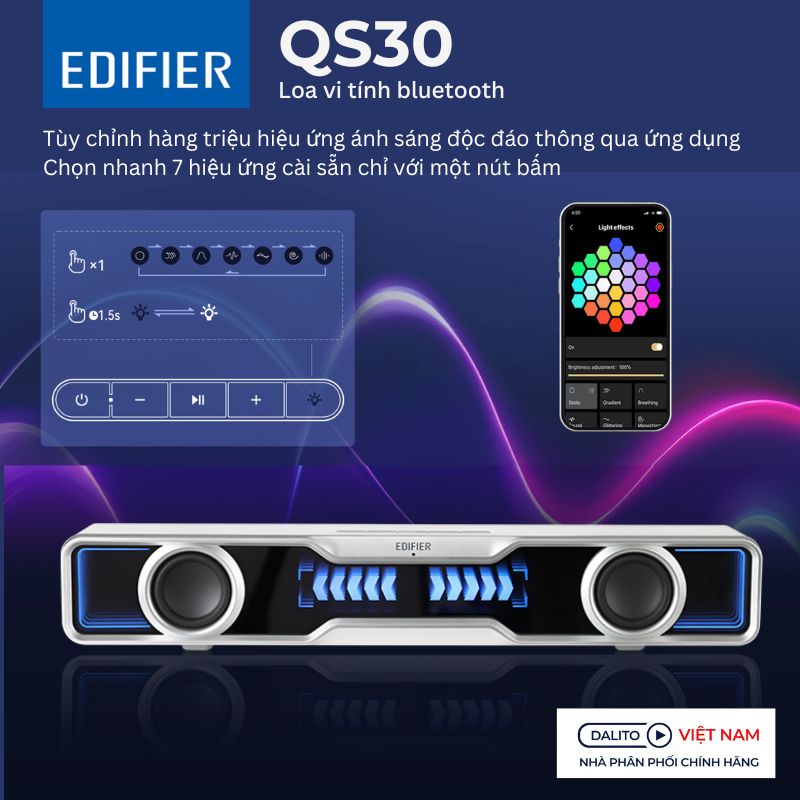 Loa Edifier QS30 Hiệu ứng ánh sáng tuyệt đẹp