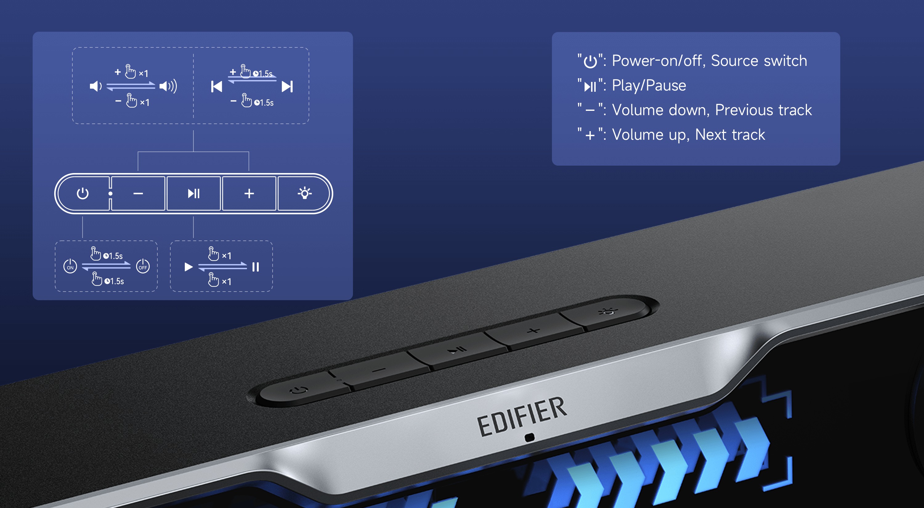 Loa Edifier QS30 Điều khiển dễ dàng