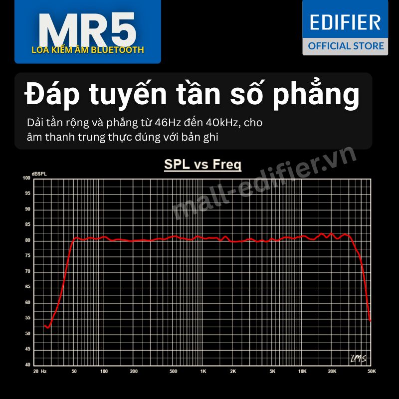 Loa Edifier MR5 – Dải tần 46Hz–40kHz chính xác