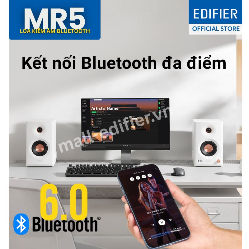Loa Edifier MR5 – Kết nối Bluetooth đa điểm ổn định