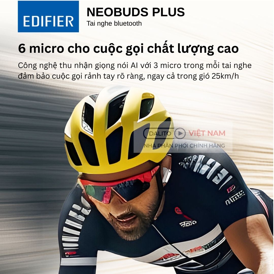 Edifier Neobuds Plus Công nghệ AI thu âm với 3+3 micro cho cuộc gọi rõ ràng