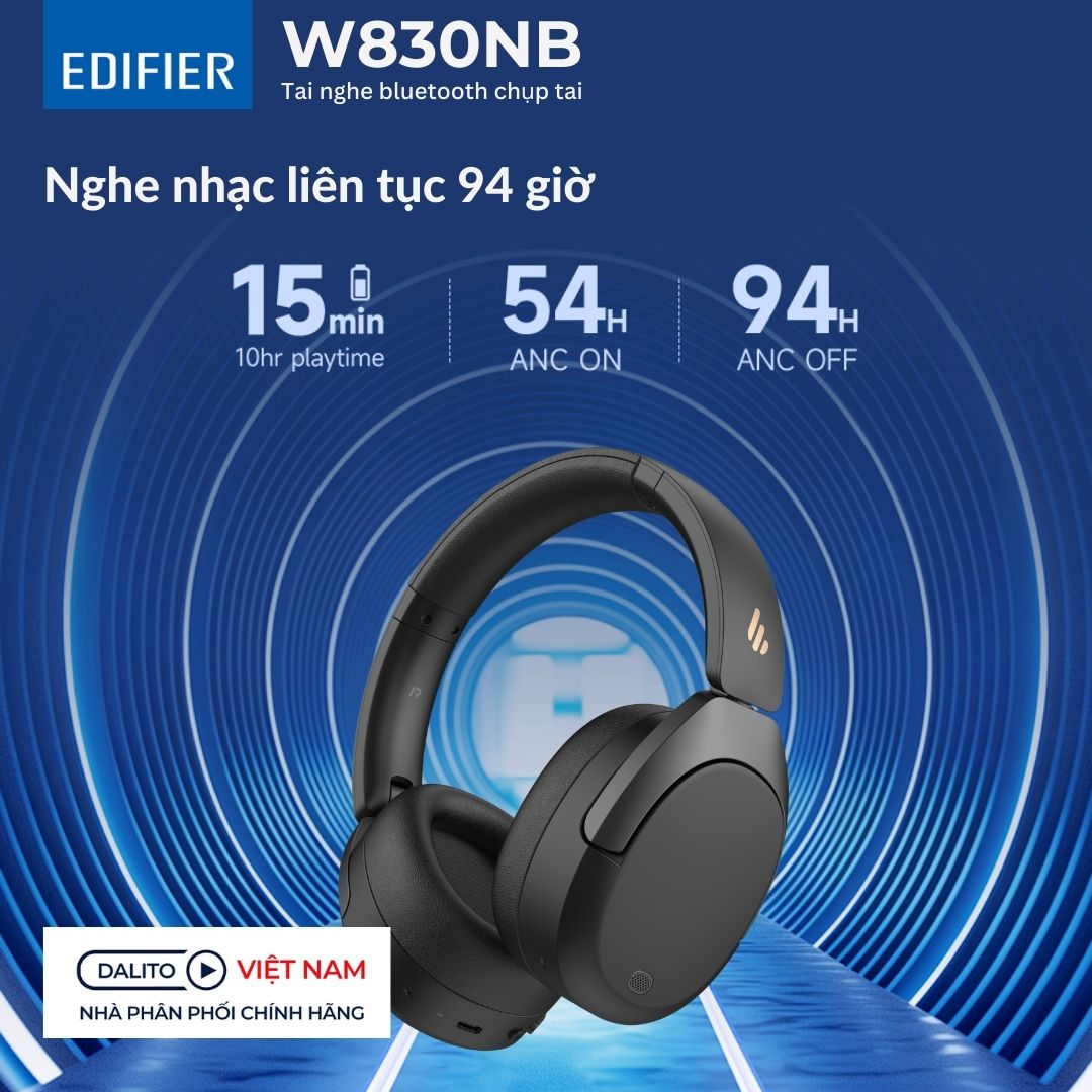 Edifier W830NB 94 giờ phát nhạc liên tục