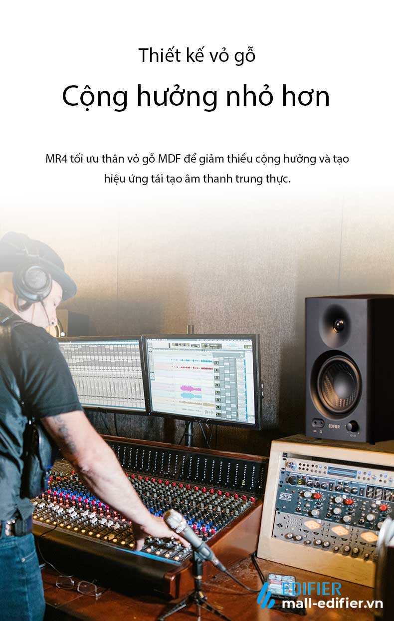 Loa Edifier MR4 thiết kế tối ưu cộng hưởng
