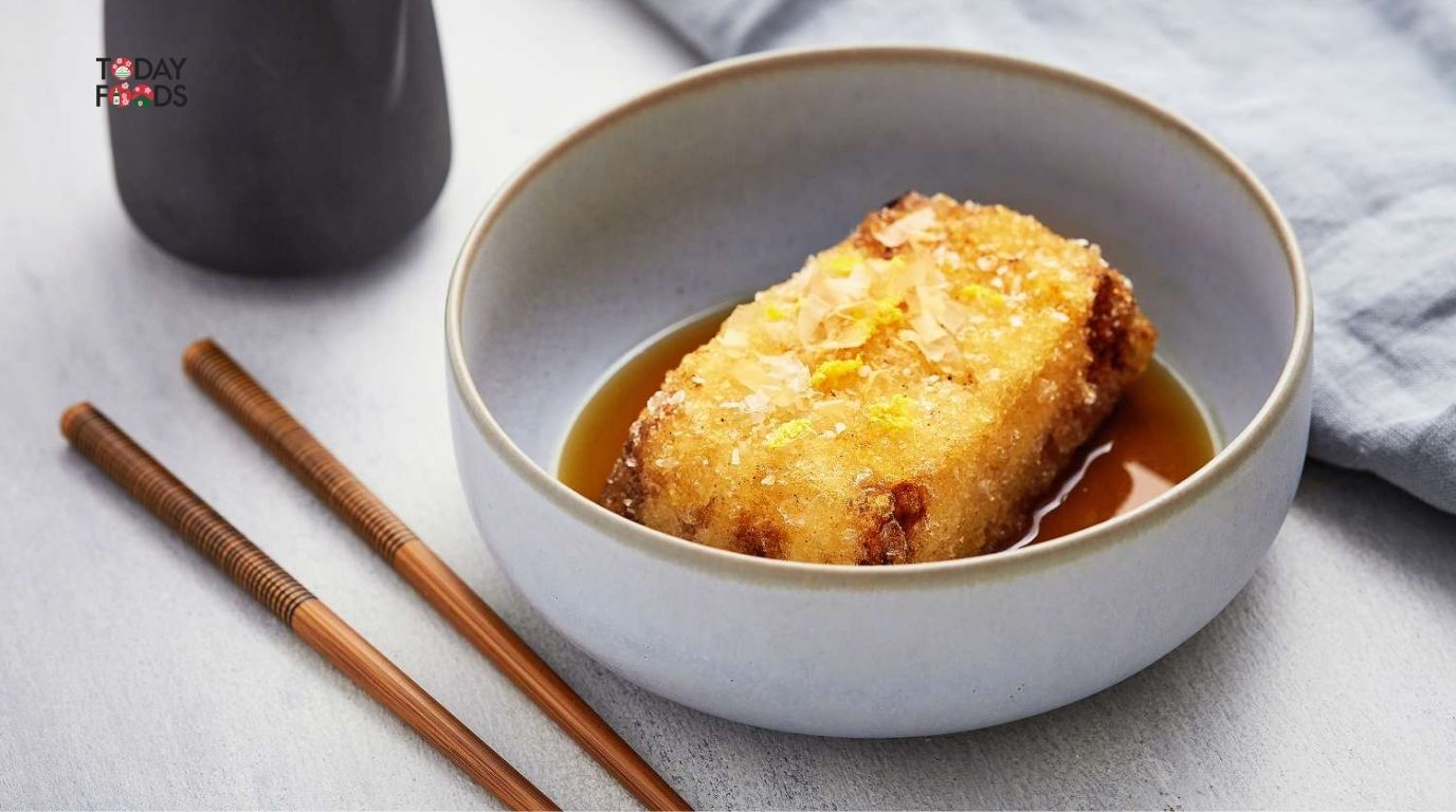 Agedashi tofu đậu phụ chiên sốt dashi