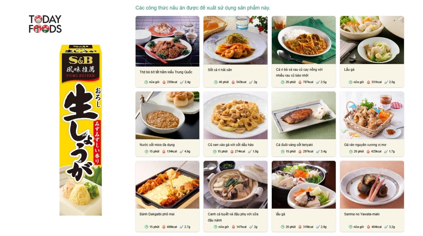 Các Công Thức Nấu Ăn Với Gừng Tươi Mài Nhuyễn Oroshi Shogar S&B 40G