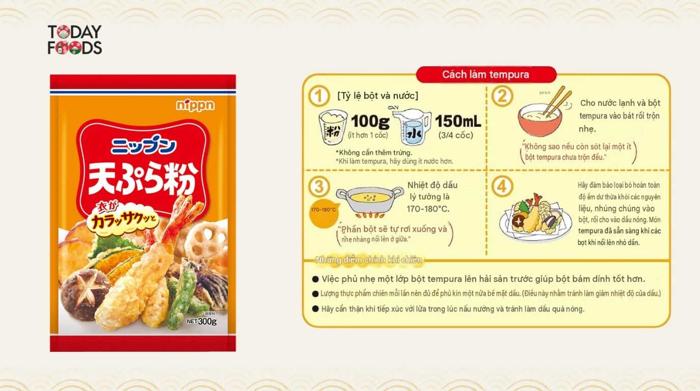 Cách Làm Tempura Bột Chiên Tempura NIPPN 300G