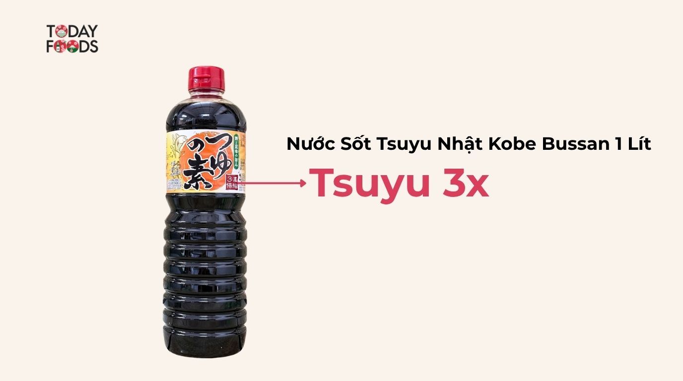 Cách Nhìn Với Nước Sốt Tsuyu Nhật Kobe Bussan 1 Lít Đậm Đặc 3X
