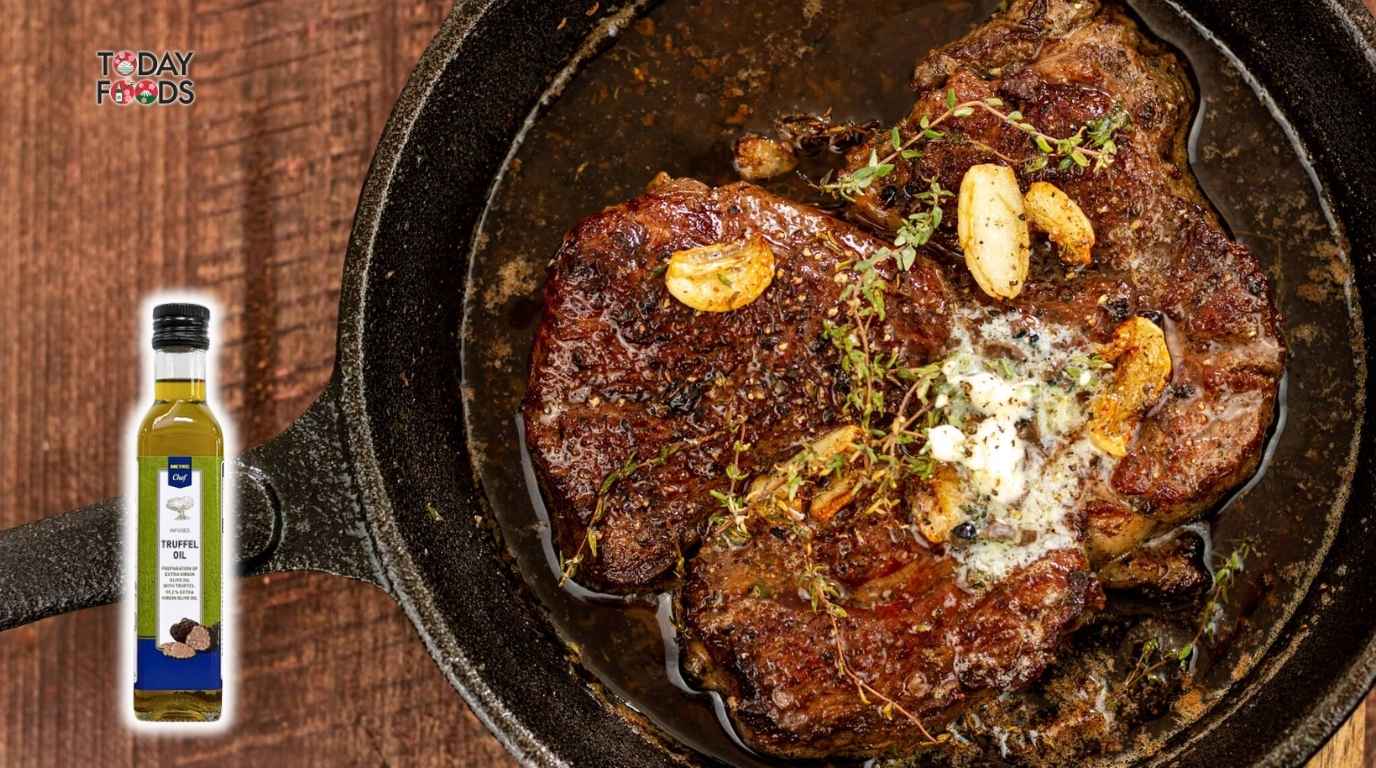 Dầu Oliu Nấm Truffle Metro Chef 250ML Với Steak