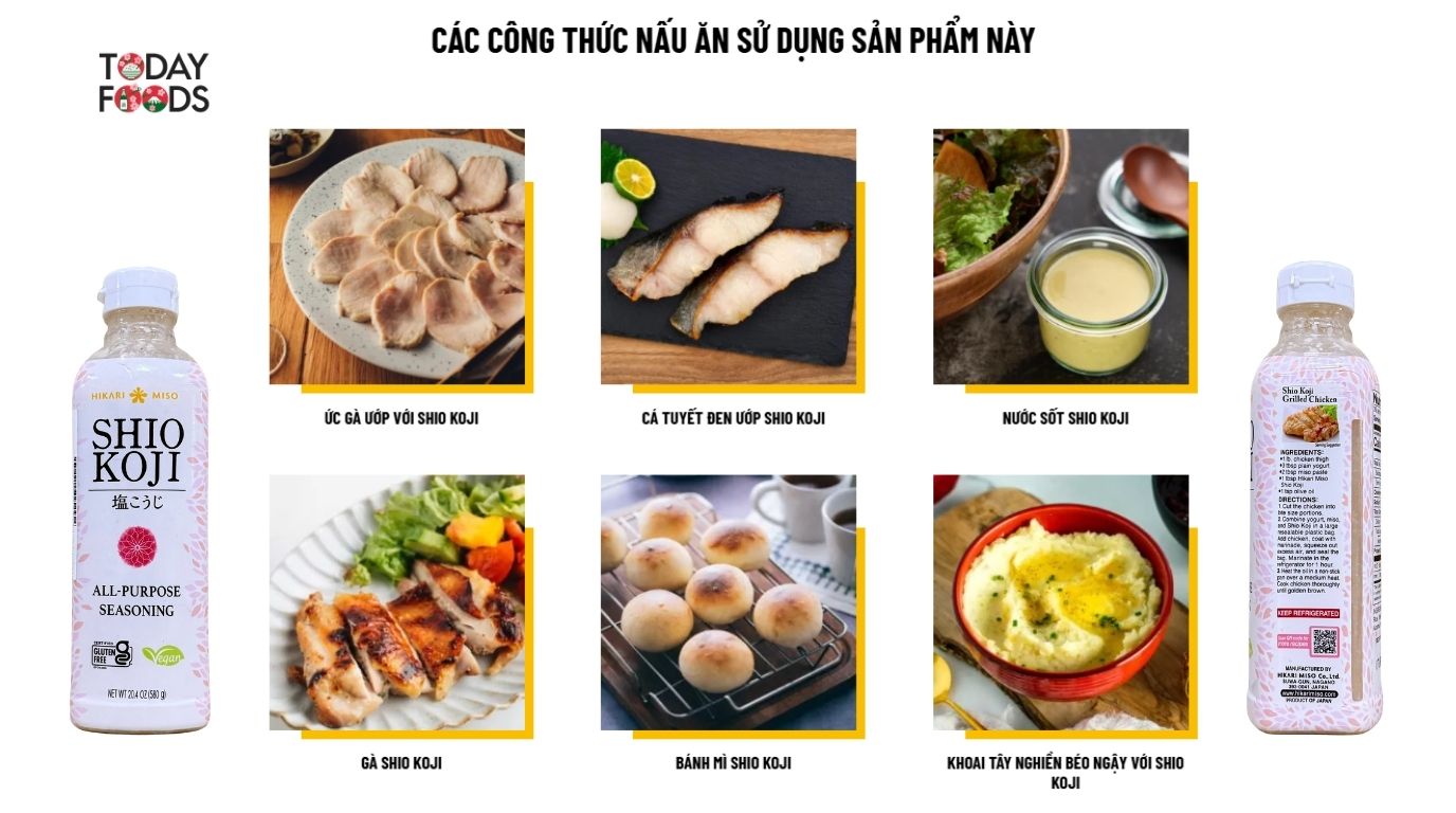 Gợi Ý Các Món Nấu Với Gia Vị Xốt Shio Koji Hikari Miso 580g