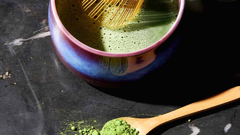 Thành phẩm một chén trà Matcha