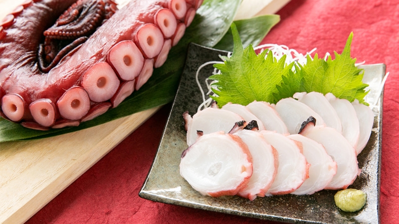 Bạch tuộc Sashimi