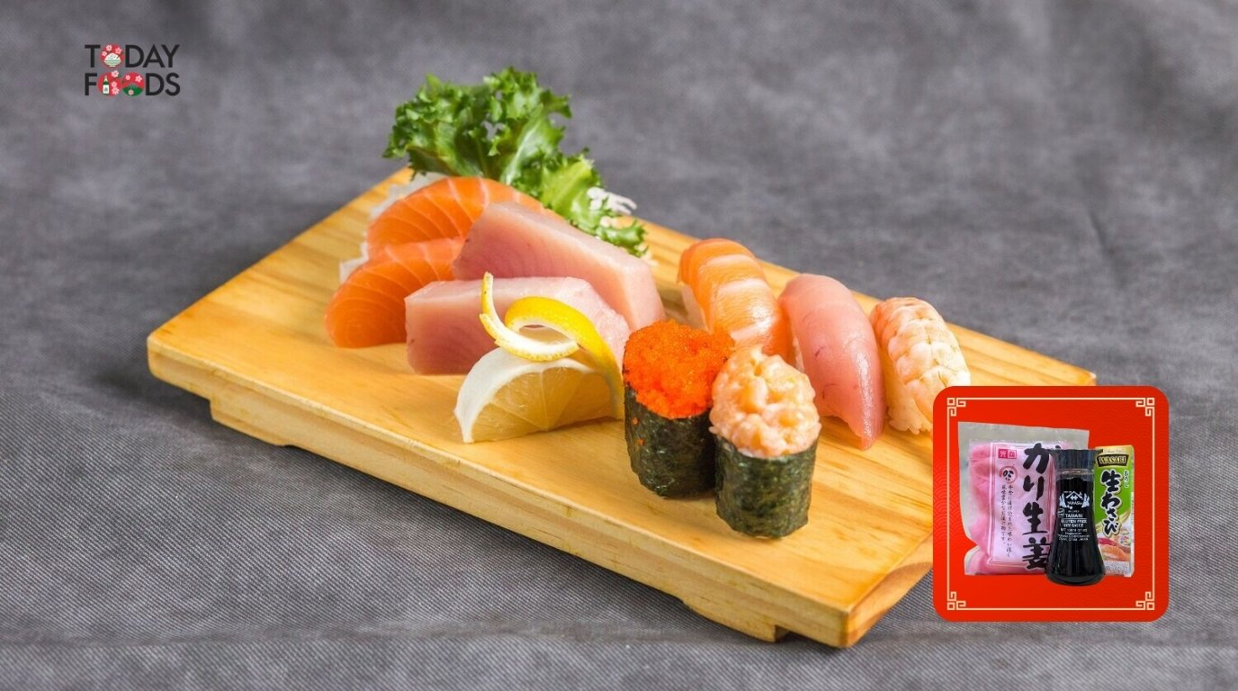 Review Combo Ăn Kèm Sushi Sashimi Cao cấp (Tamari, Gừng Hồng, Wasabi)