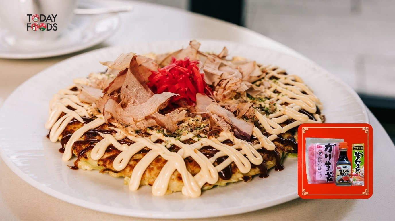 Review Combo Nguyên Liệu Bánh Xèo Nhật Bản Okonomiyaki Đông Lạnh (Bánh Xèo Đông Lạnh + Sốt + Cá Bào)