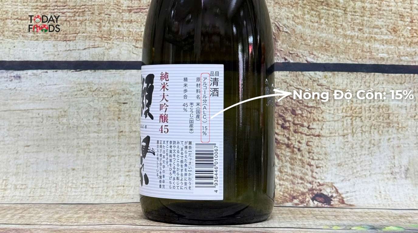 Rượu Sake Dassai 45 Junmai Daiginjo 15% 720ml Nồng Độ Cồn Trên 15%