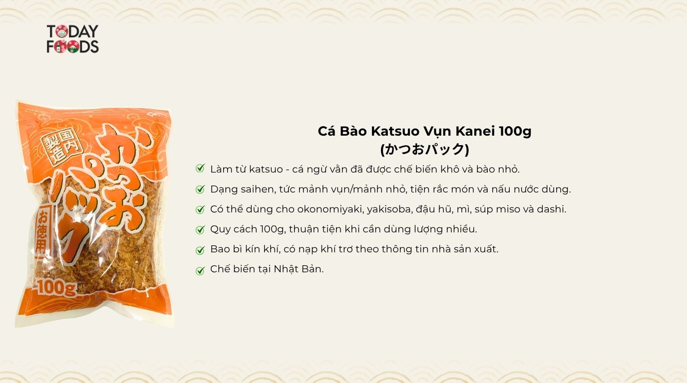 Ưu Điểm Cá Bào Katsuo Vụn Kanei 100g