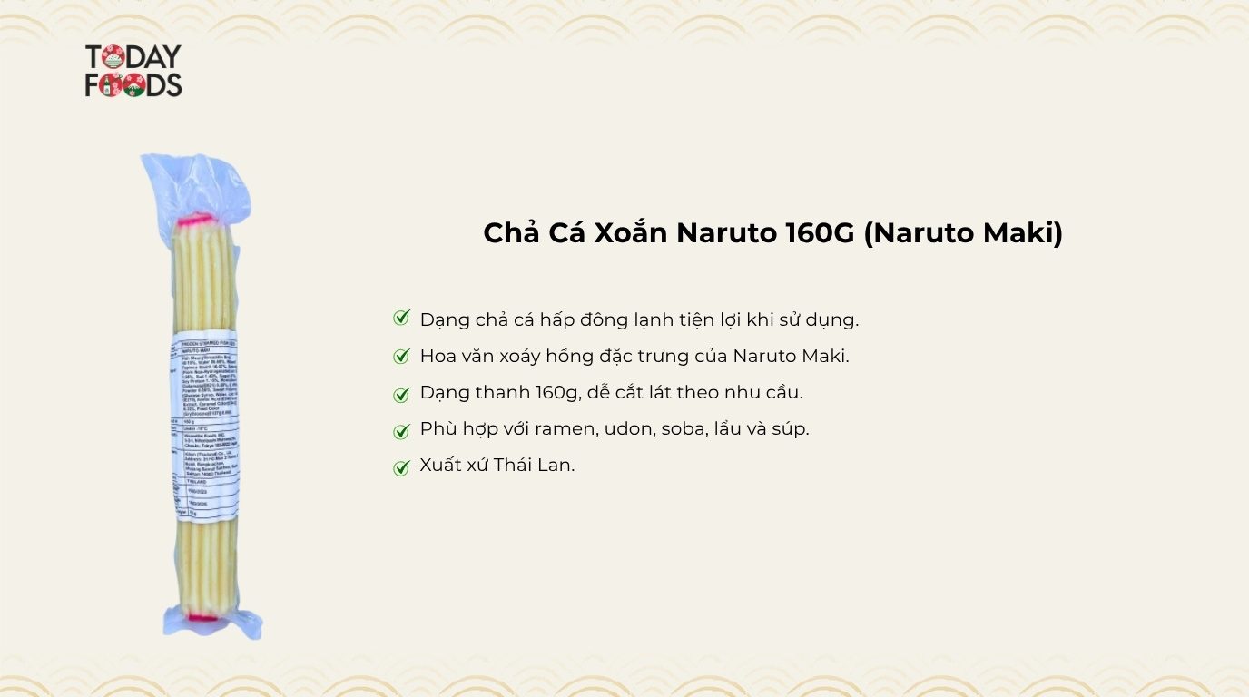 Ưu điểm Chả Cá Xoắn Naruto 160G