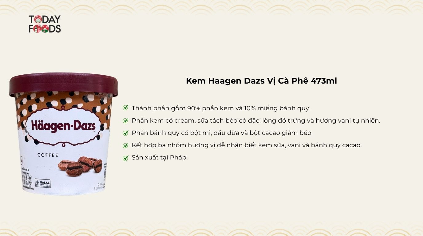 Ưu Điểm Kem Haagen Dazs Vị Cà Phê 473ml
