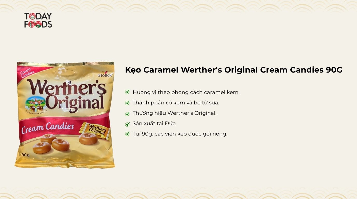 Ưu điểm Kẹo Caramel Werther's Original Cream Candies 90G