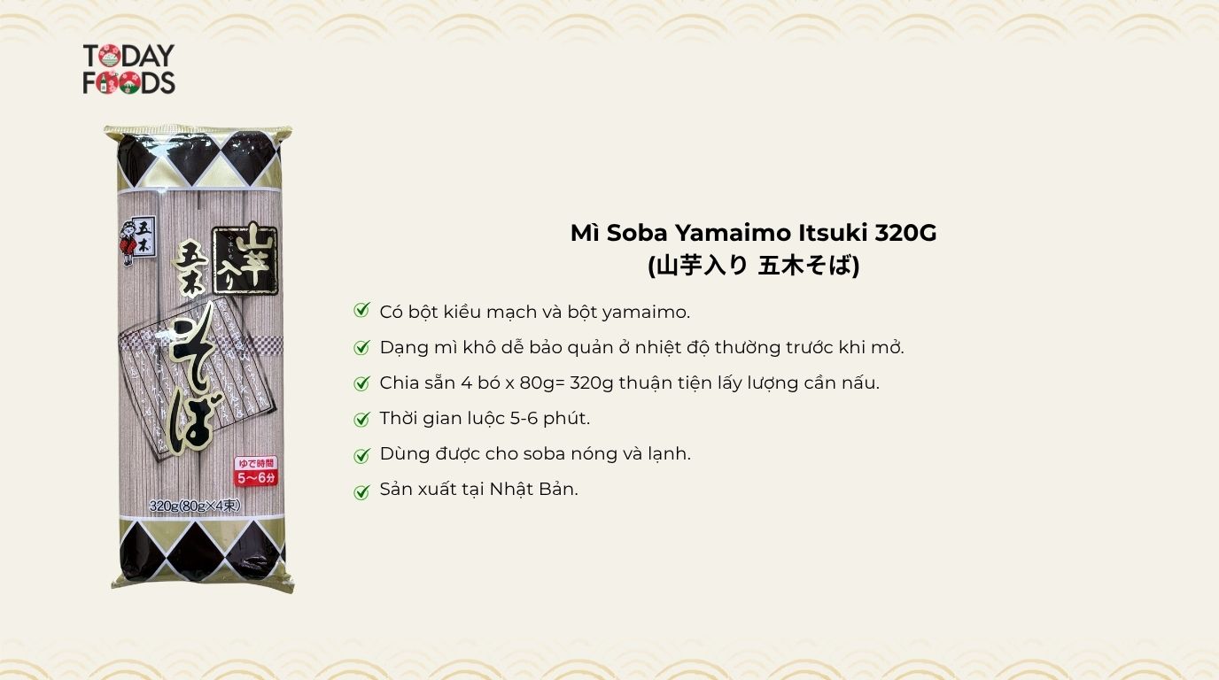 Ưu Điểm Mì Soba Yamaimo Itsuki 320G