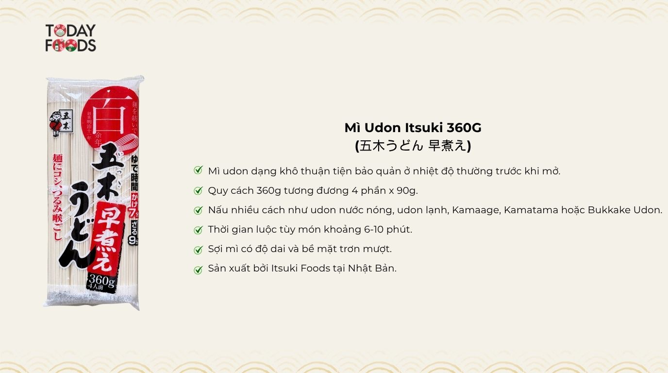 Ưu Điểm Mì Udon Itsuki 360G