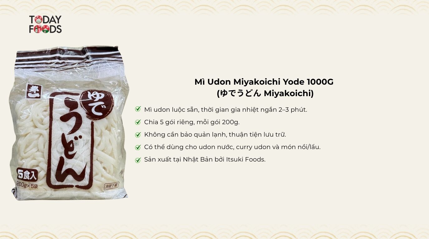 Ưu Điểm Mì Udon Miyakoichi Yode 1000G