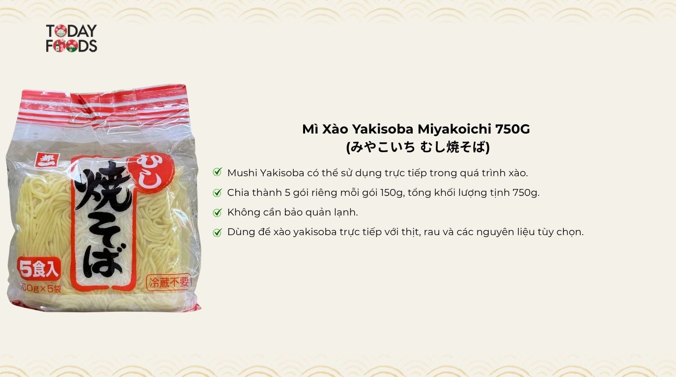 Ưu Điểm Mì Xào Yakisoba Miyakoichi 750G