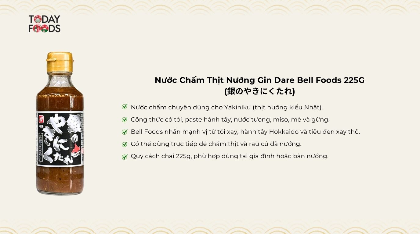Ưu Điểm Nước Chấm Thịt Nướng Gin Dare Bell Foods 225G