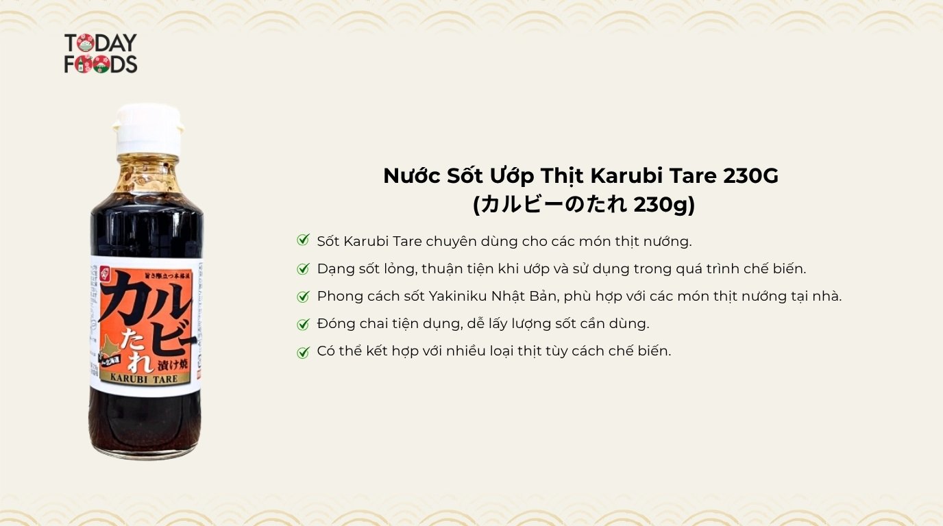Ưu Điểm Nước Sốt Ướp Thịt Karubi Tare 230G