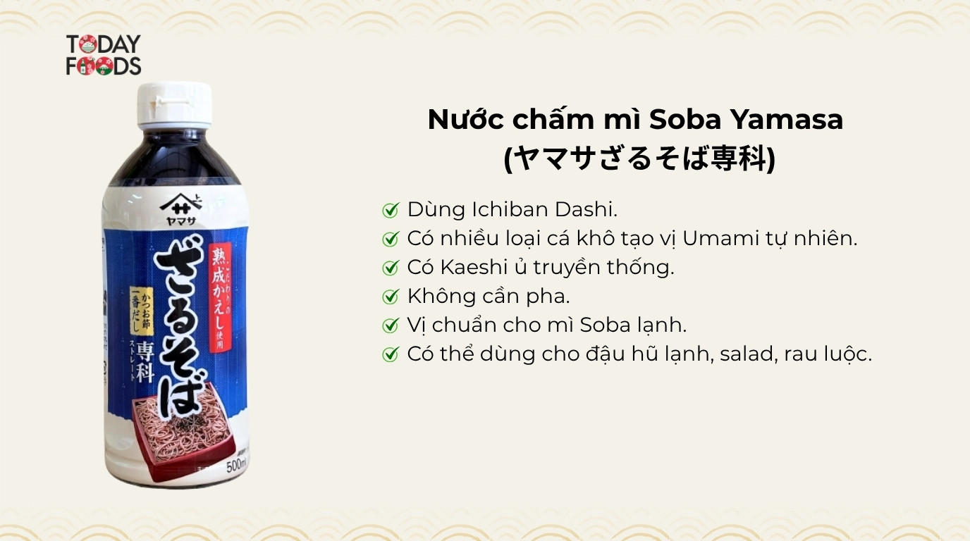 Ưu điểm nước tương Tsuyu Zaru Soba Senka Yamasa 500ML