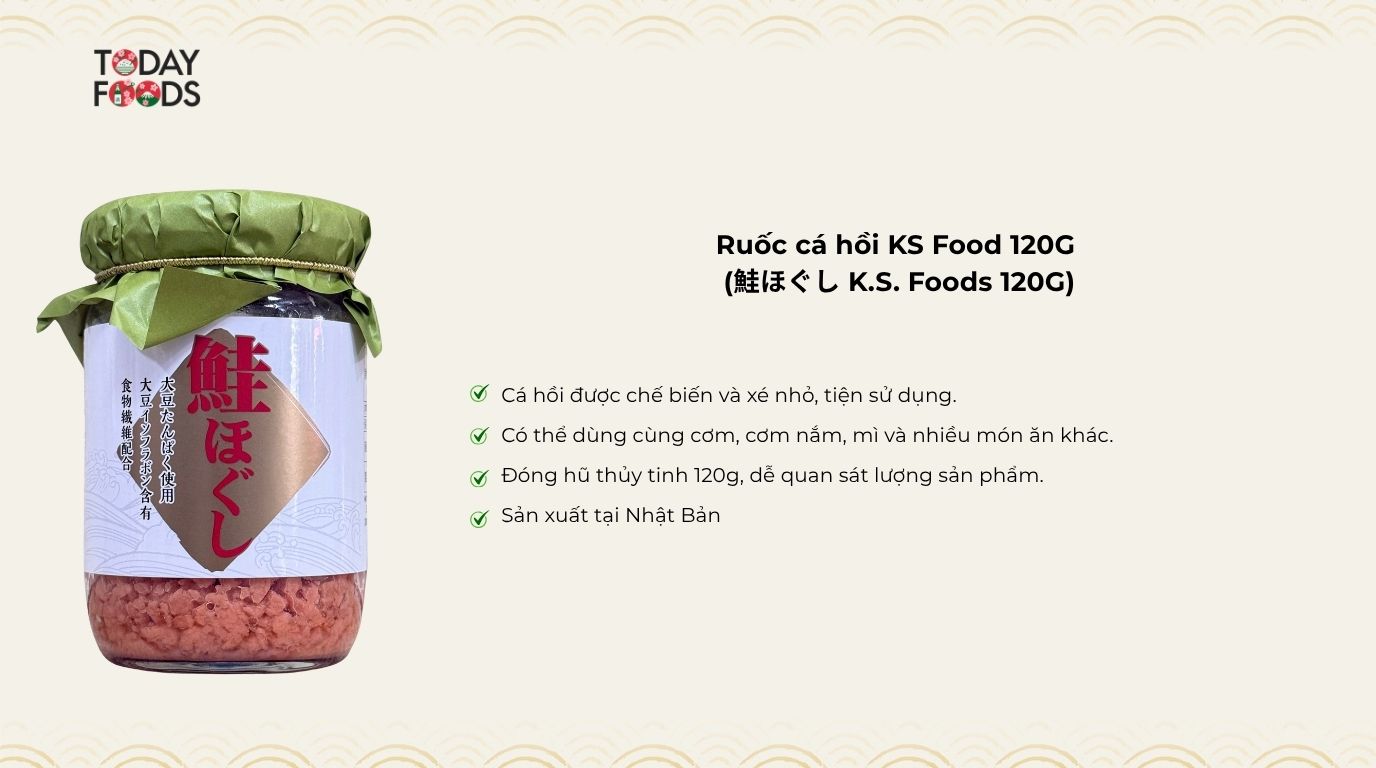 Ưu điểm Ruốc cá hồi KS Food 120G