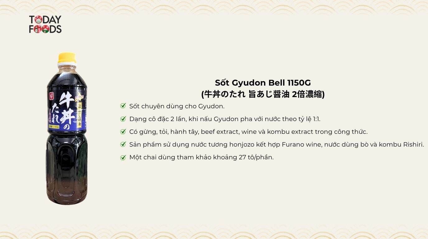 Ưu Điểm Sốt Gyudon Bell 1150G