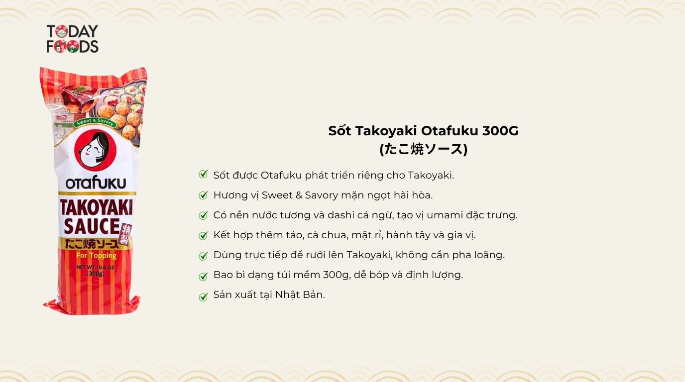 Ưu Điểm Sốt Takoyaki Otafuku 300G