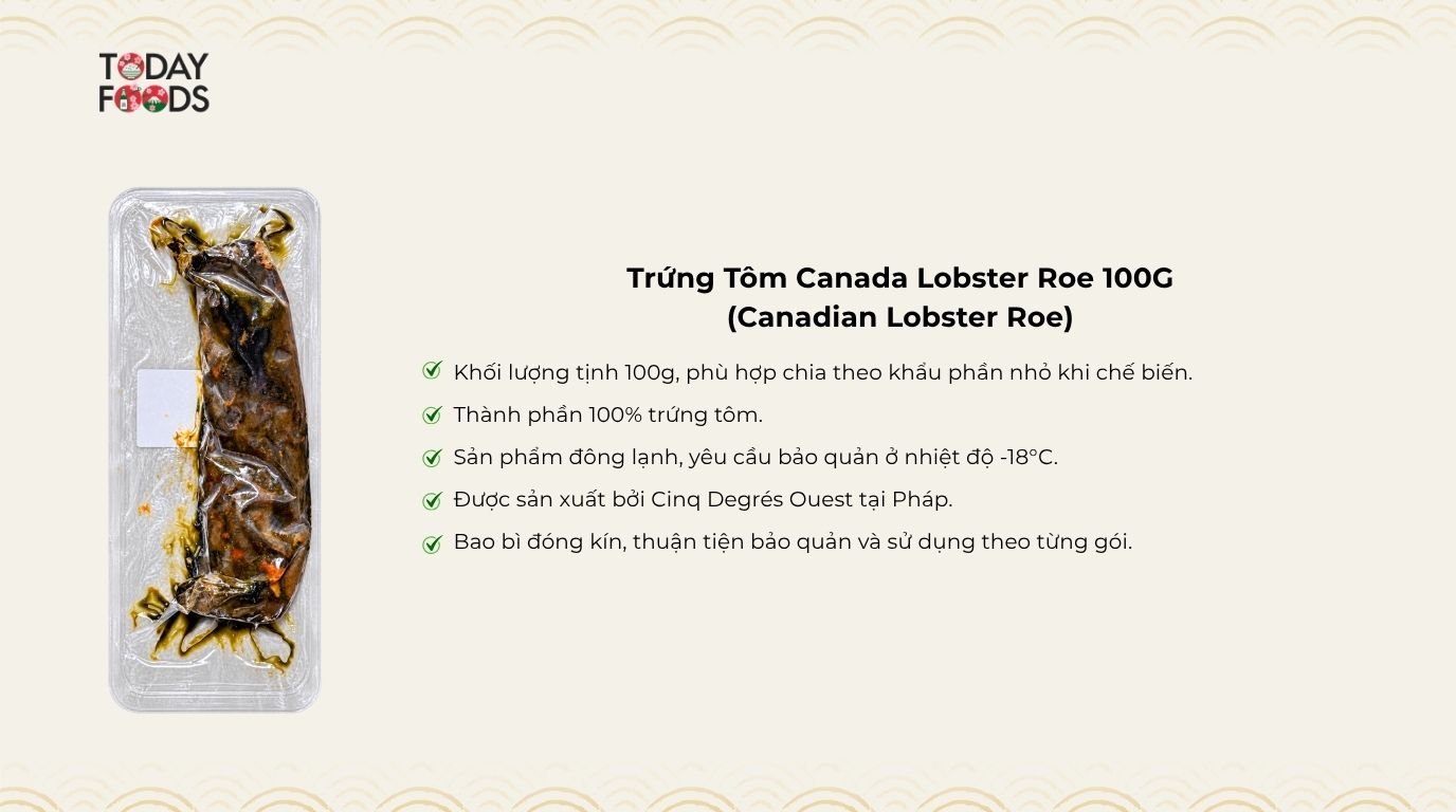 Ưu Điểm Trứng Tôm Canada Lobster Roe 100G