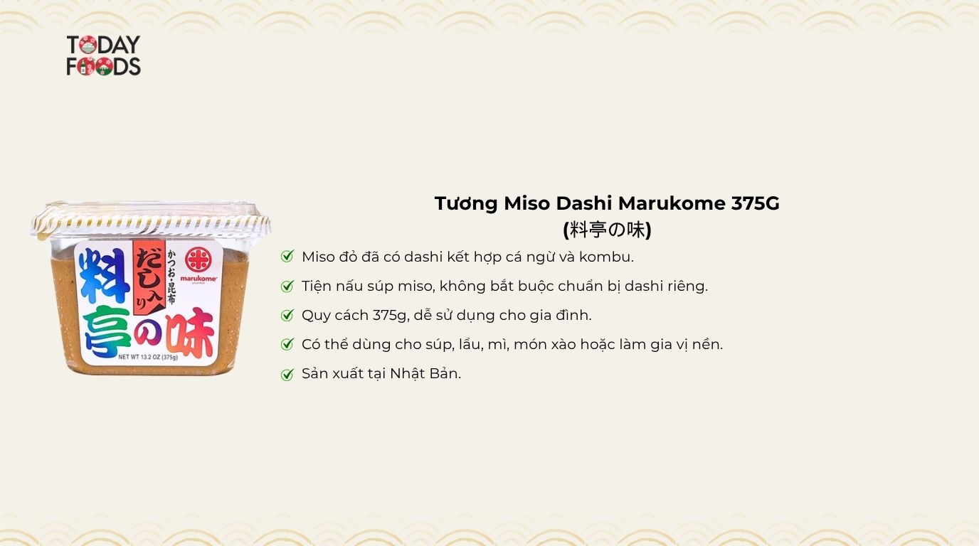 Ưu Điểm Tương Miso Dashi Marukome 375G