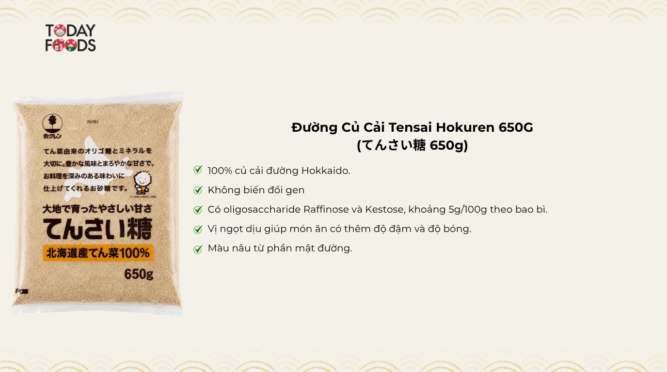 Ưu Điểm Đường Củ Cải Tensai Hokuren 650G