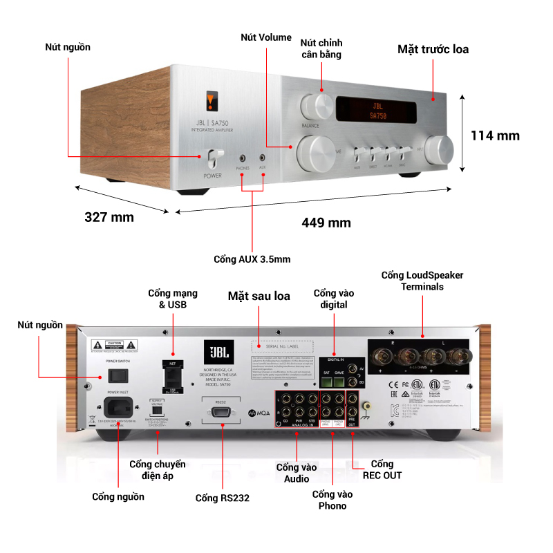 Amply JBL SA750 chính hãng