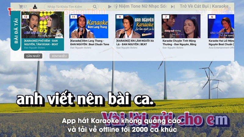 app hát karaoke cho hinet 3600 gen 2