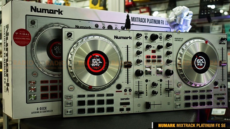 bàn dj numark mixtrack platinum màu bạc