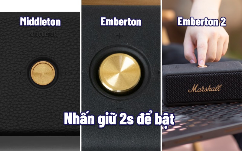 bật loa marshall emberton middleton