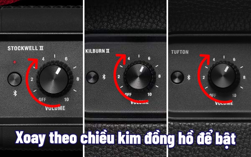 bật loa marshall kilburn 2 stockwell 2 tufton