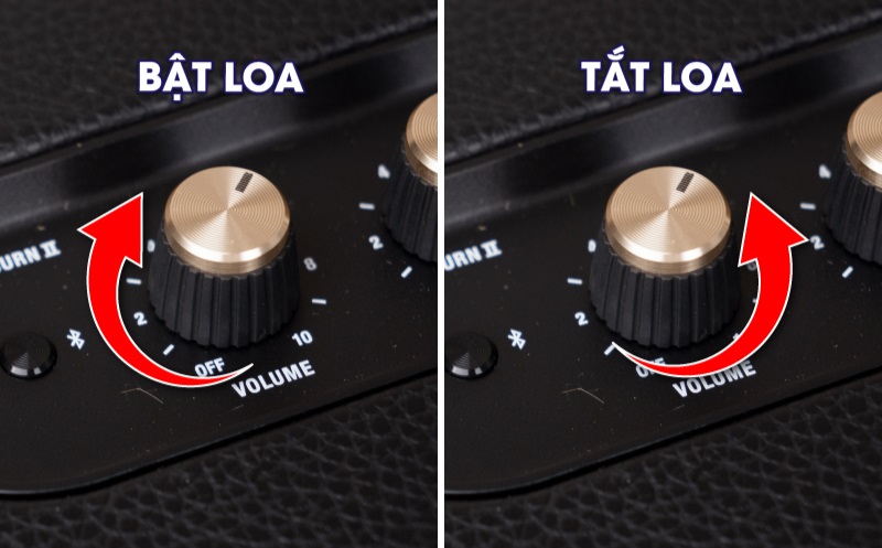 bật tắt loa marshall