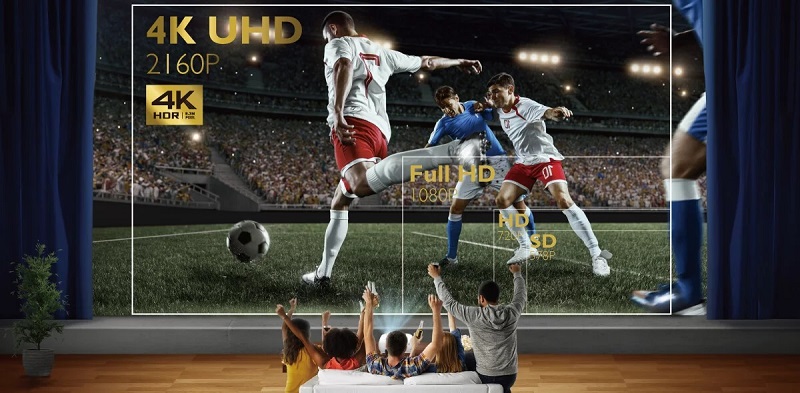 Máy chiếu có độ phân giải 4K UHD với 8,3 triệu điểm ảnh riêng biệt cho mỗi khung hình