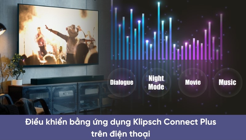 bốn chế độ âm thanh trên soundbar klipsch