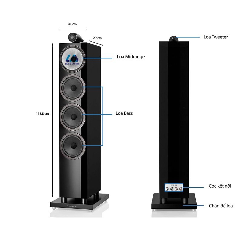 Loa Bowers & Wilkins 702 S3 thông số kỹ thuật