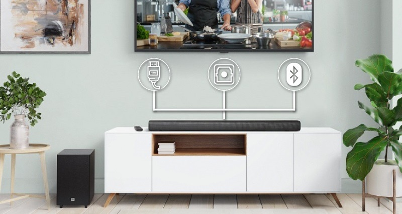 các cổng kết nối loa soundbar