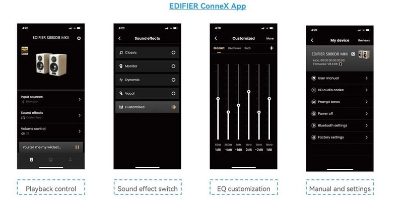 cài đặt loa s880db mkii qua ứng dụng edifier connex