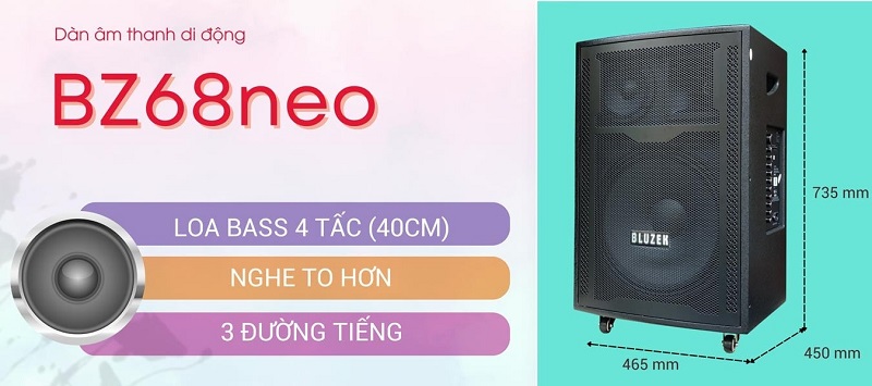 cấu hình loa bluzek bz68neo