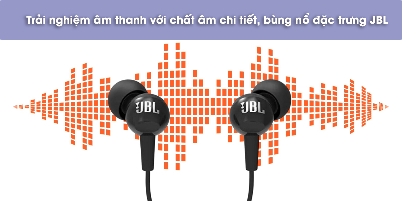 chất âm nổi bật trên tai nghe jbl c200 siu