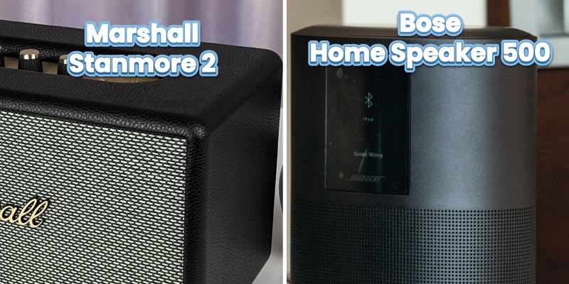 chất liệu vỏ ngoài của Bose home speaker 500 và Stanmore 2 