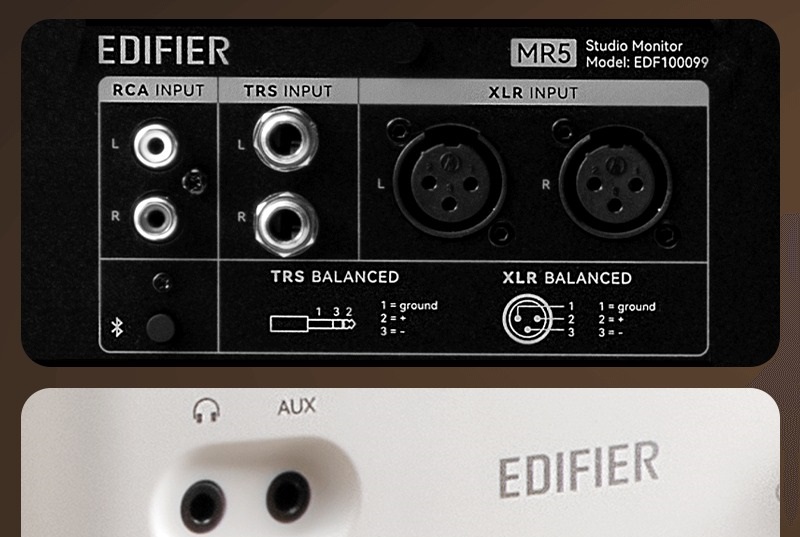 cổng kết nối trên edifier mr5